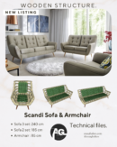 Scandi Sofa  & Armchair