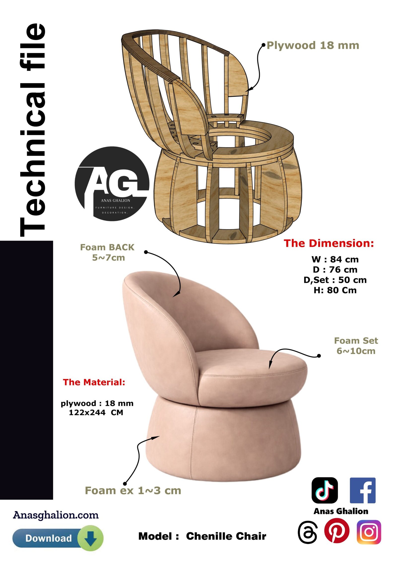 Chenille Chair - Image 6