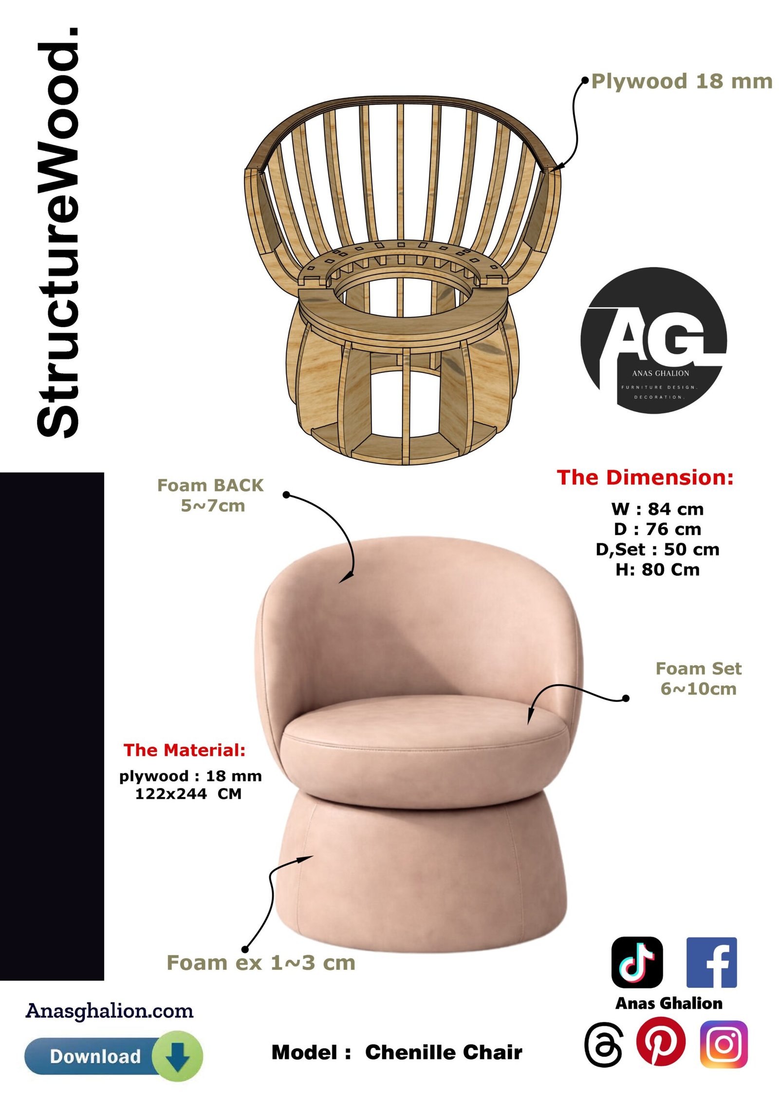 Chenille Chair - Image 7