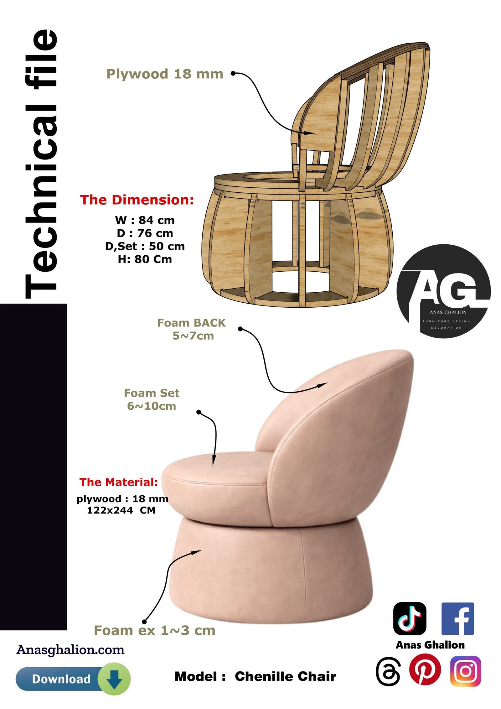 Chenille Chair - Image 8