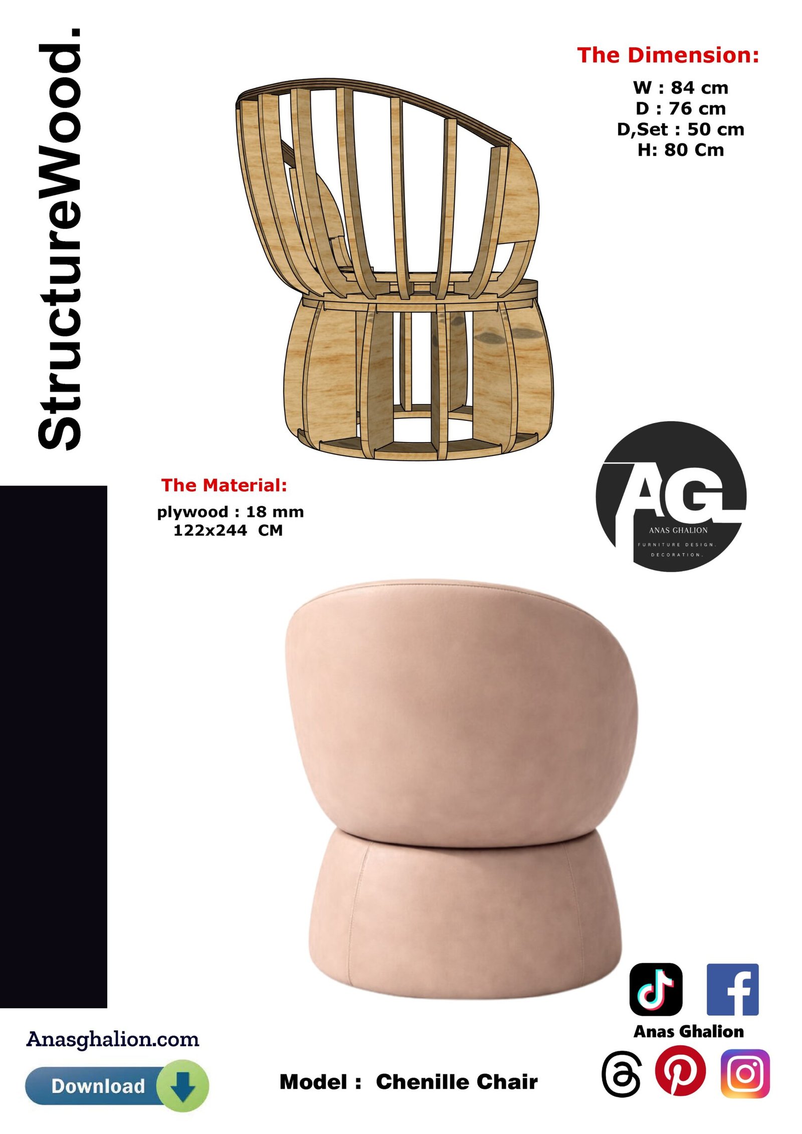 Chenille Chair - Image 9
