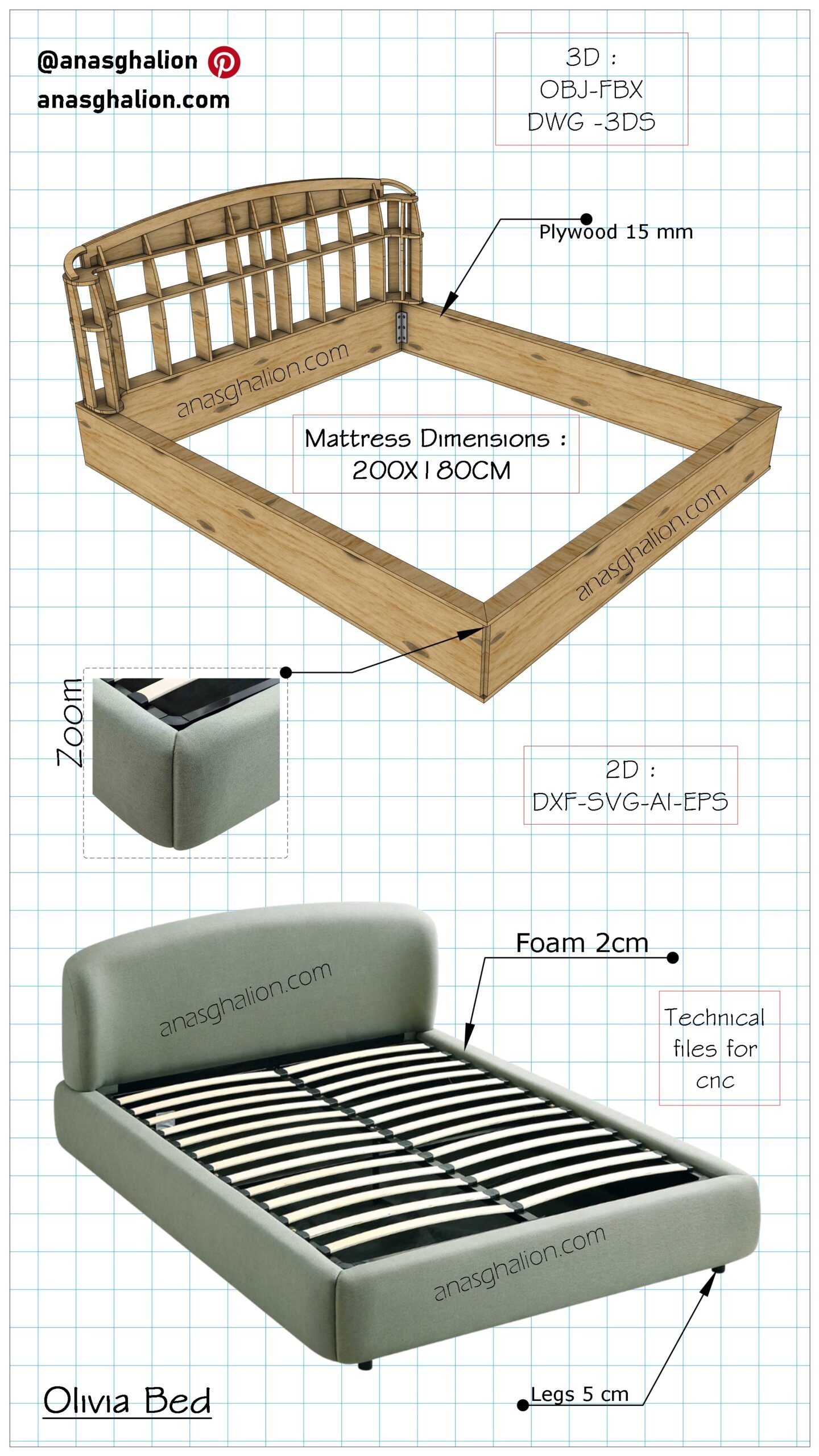 Olivia Bed - Image 6