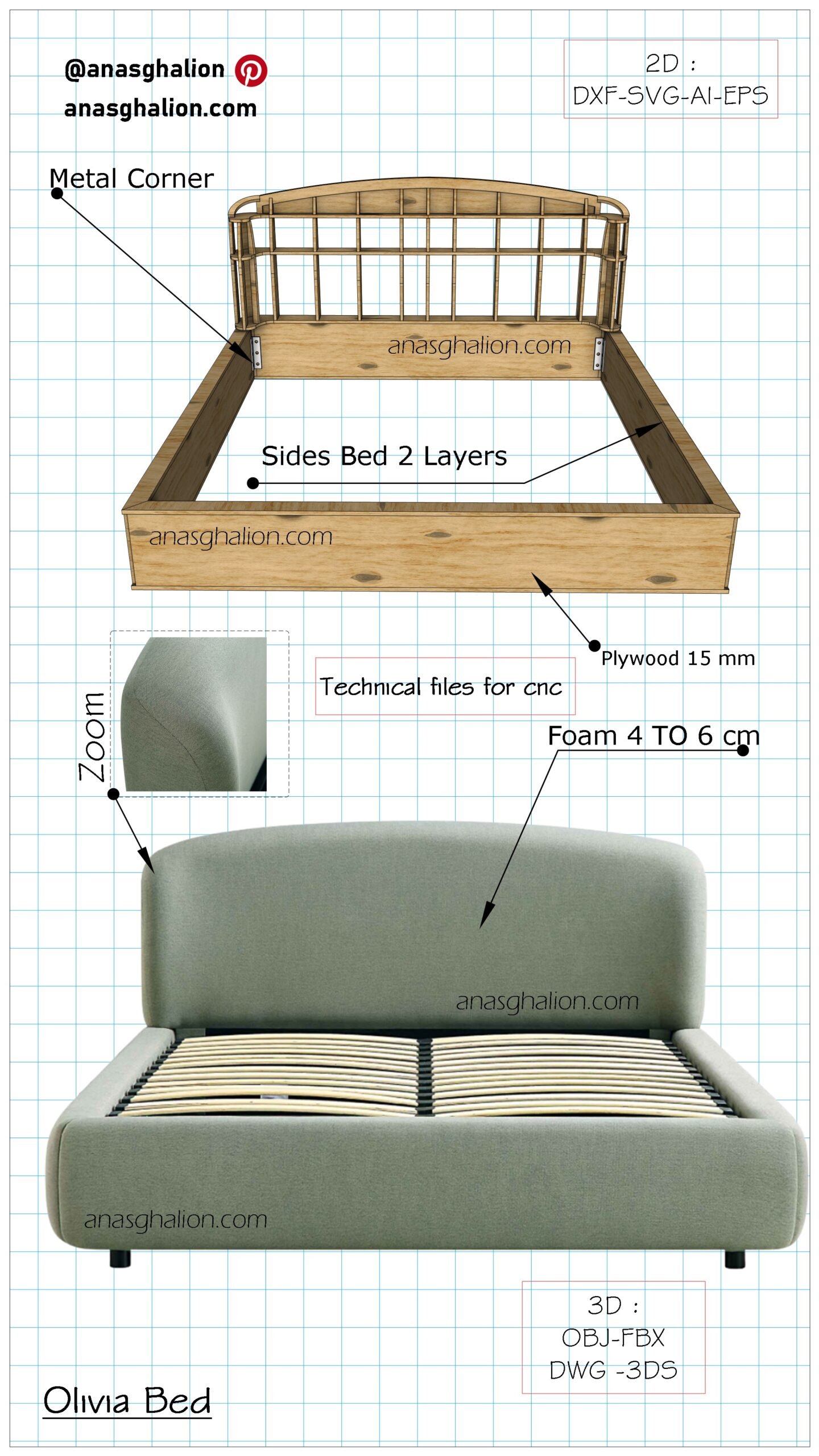 Olivia Bed - Image 7