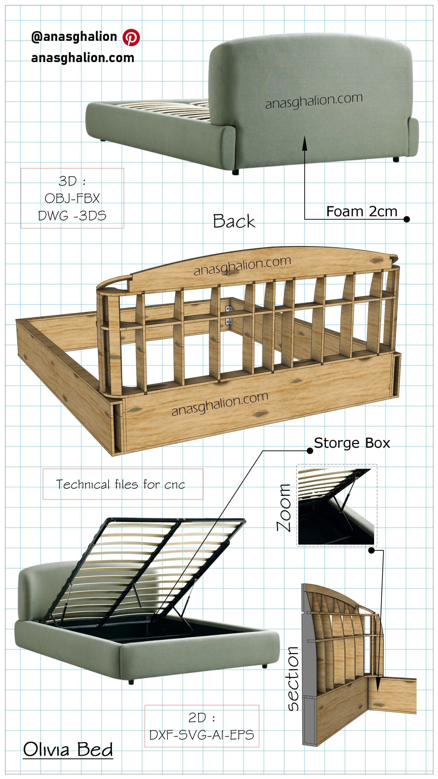 Olivia Bed - Image 8